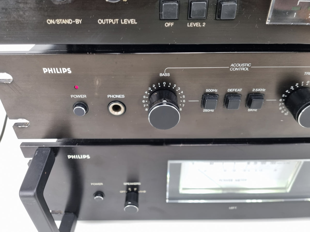 Philips 070 schakelunit - 180 tuner - 280 voorversterker - 380 DC-eindversterker - volledig nagekeken set
