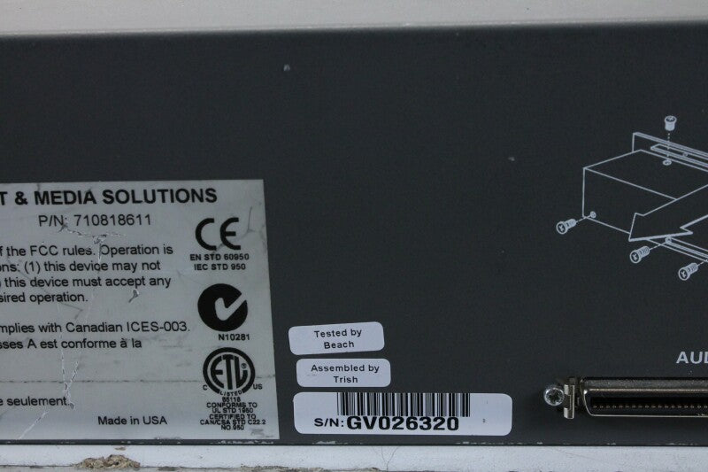 Grass Valley XLR 216 - XLR Breakout Panel