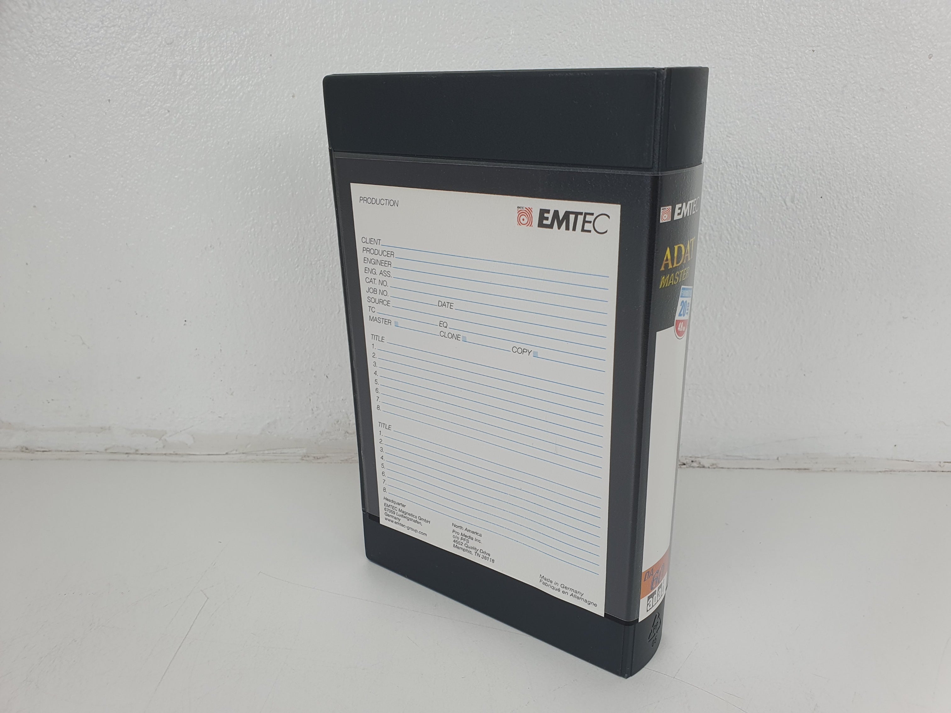 EMTEC ADAT Master DA 60 digitale audiotape - Nieuw in verpakking