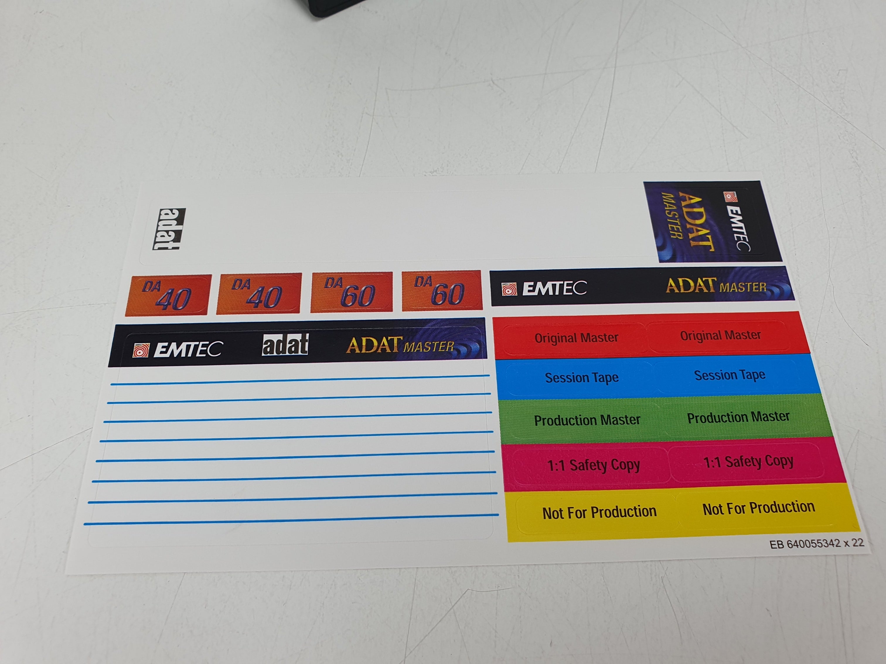 EMTEC ADAT Master DA 60 digitale audiotape - Nieuw in verpakking