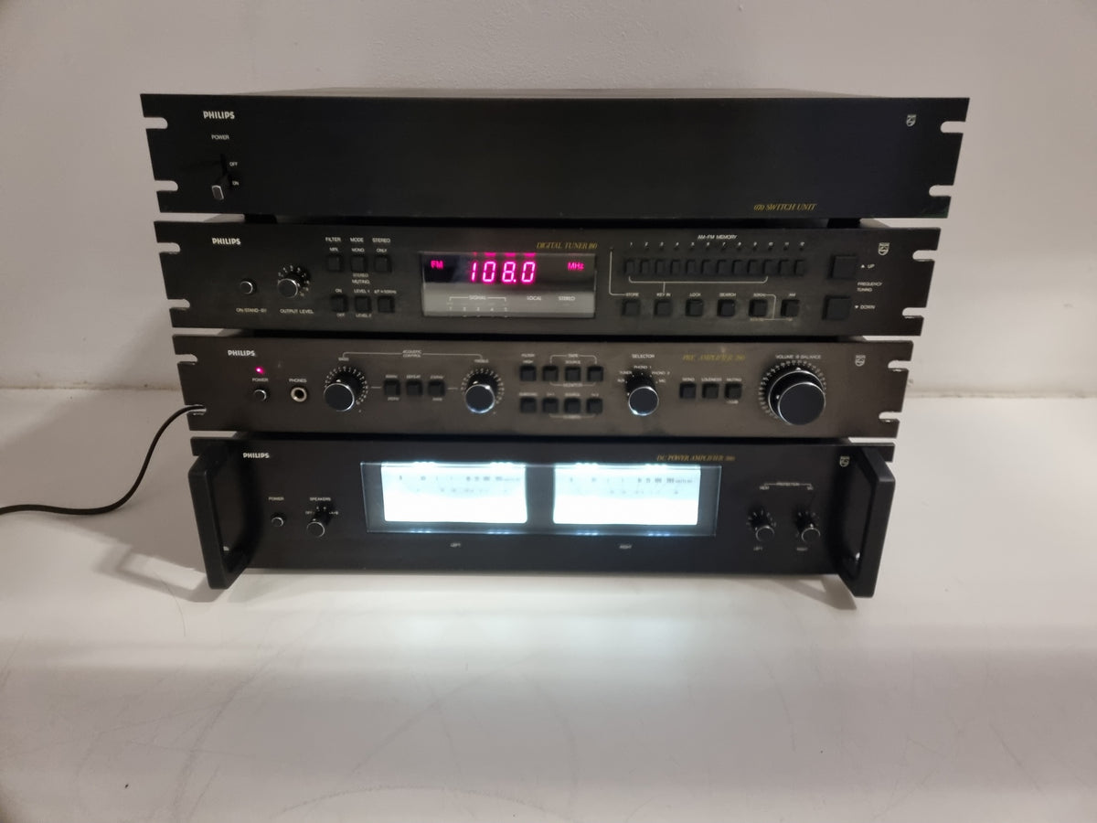Philips 070 schakelunit - 180 tuner - 280 voorversterker - 380 DC-eindversterker - volledig nagekeken set