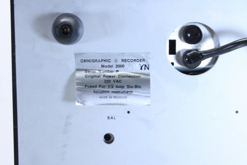 Houston Instrument Omnigraphic 2000 Recorder With Manual And Dust Cover