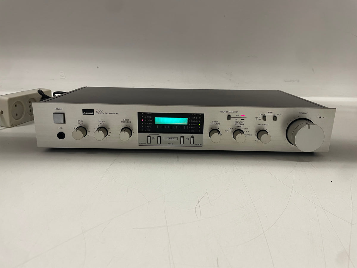 Sansui – C-77 – Stereo Preamplifier – Serviced (Repaired)