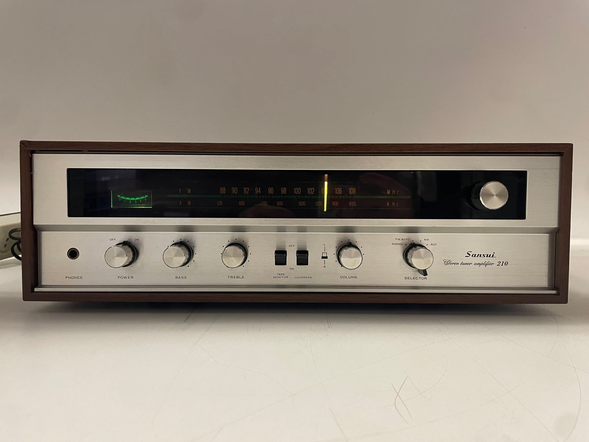 Sansui – 210 – Vintage Stereo Tuner Amplifier – Serviced (New Lamps/Cleaned)