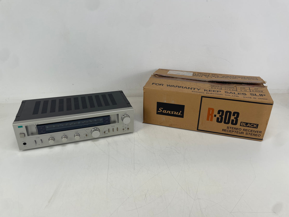 Sansui – R-303 – AM/FM Stereo Receiver – Serviced (Cleaned) – Original Box