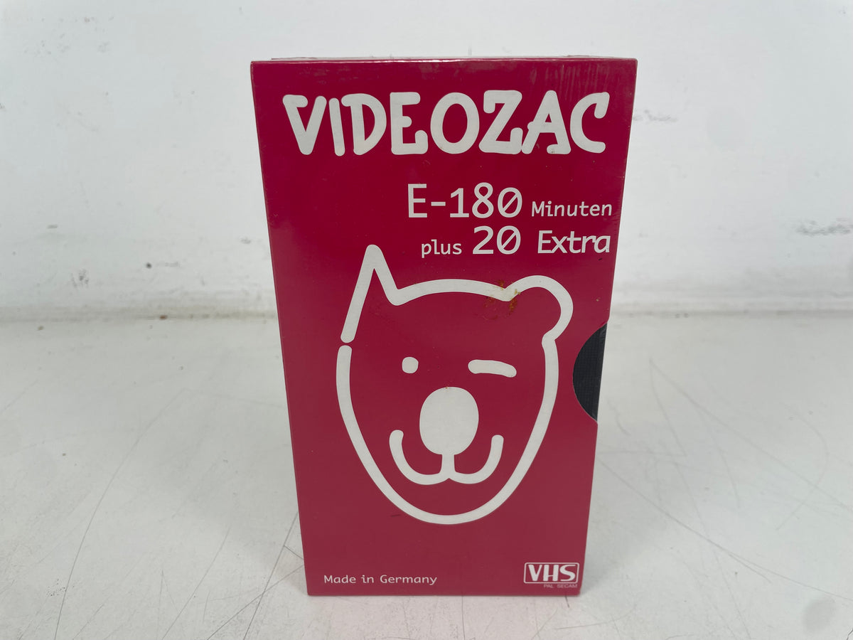 VIDEOZAC E-180+20 Chrome VHS Video Cassette – Sealed / NOS