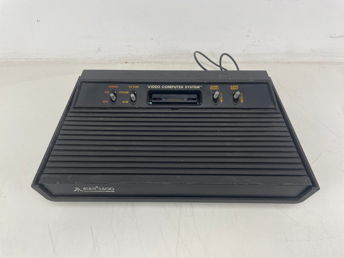Atari 2600 – Video Computer System – 4-Switch Black Console – As-Is / Untested