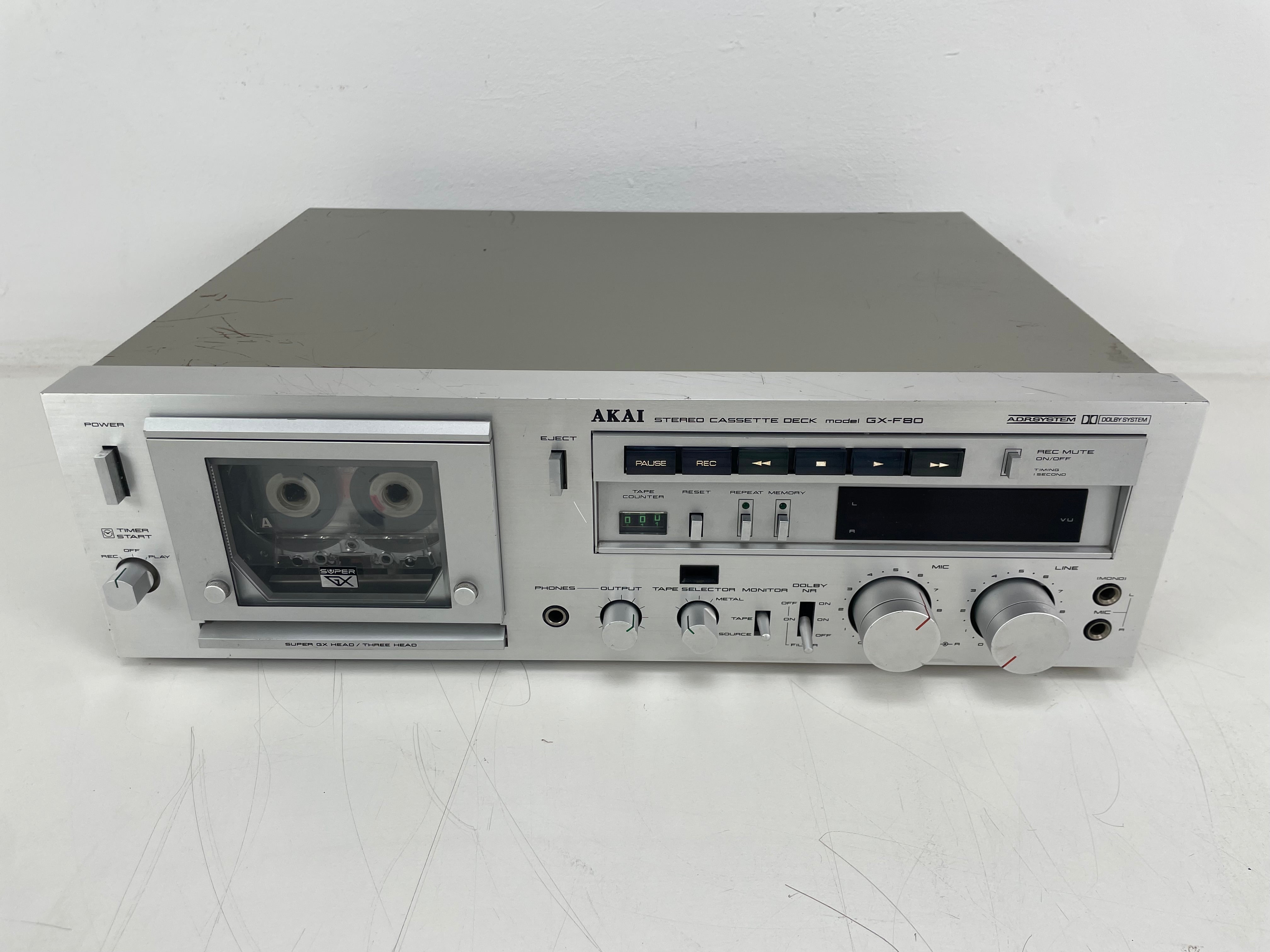 Akai - GX-F80 - Stereo Cassette Deck - GX-Head - 3-Head - Serviced