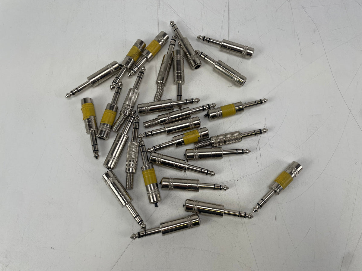 Mixed Lot 6.35mm / 1/4" Jack Plugs & Connectors – Metal – Used