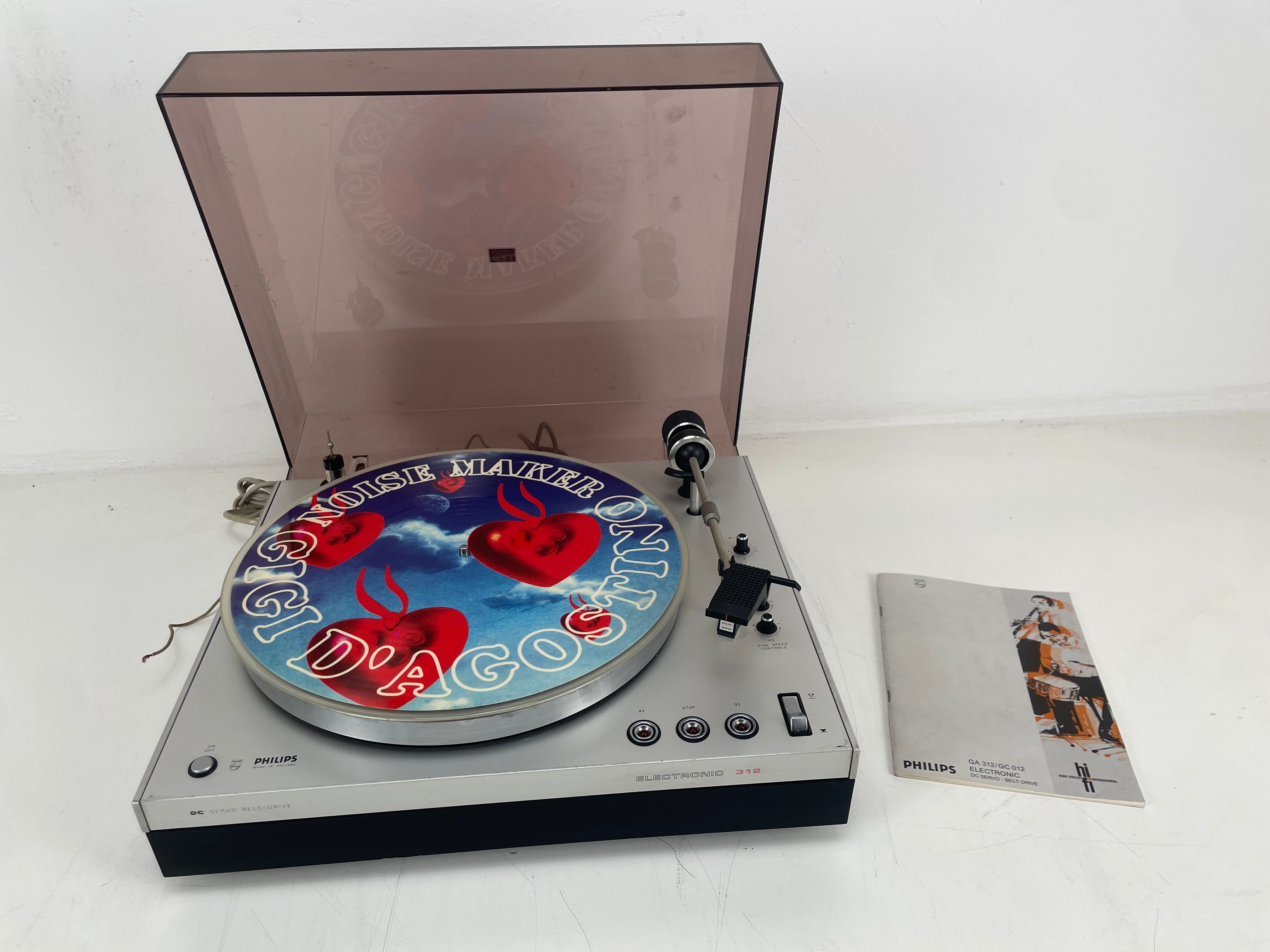 Philips - GA312 - Turntable - New Belt & Stylus GP400 - W/ Manual