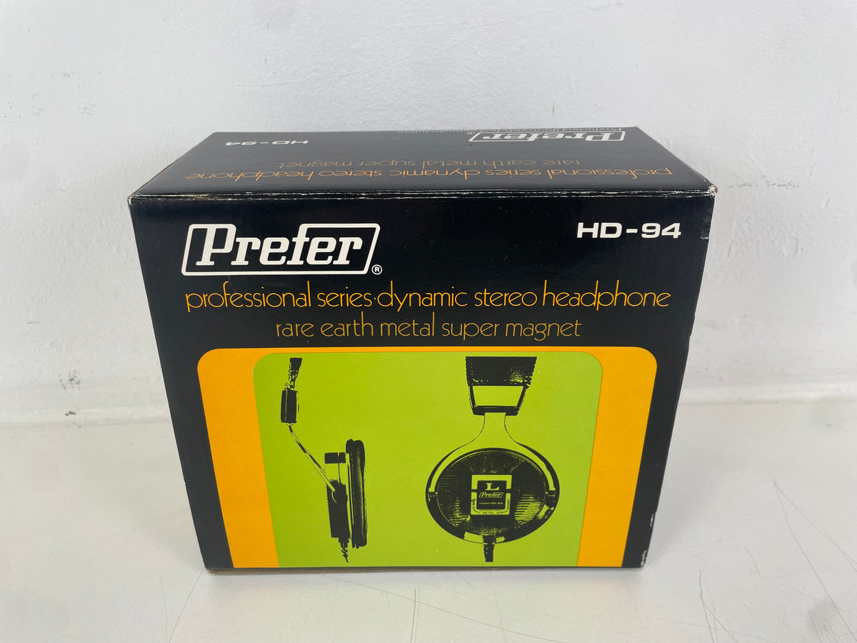 Prefer – HD-94 – Professional Dynamic Stereo Headphones – 6.35mm stereo jack – New Old Stock / Original Box