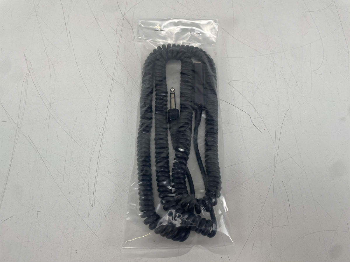 6.35mm Stereo Jack Extension Cable – Male to Female – 2.5 Metres – Coiled – New Old Stock
