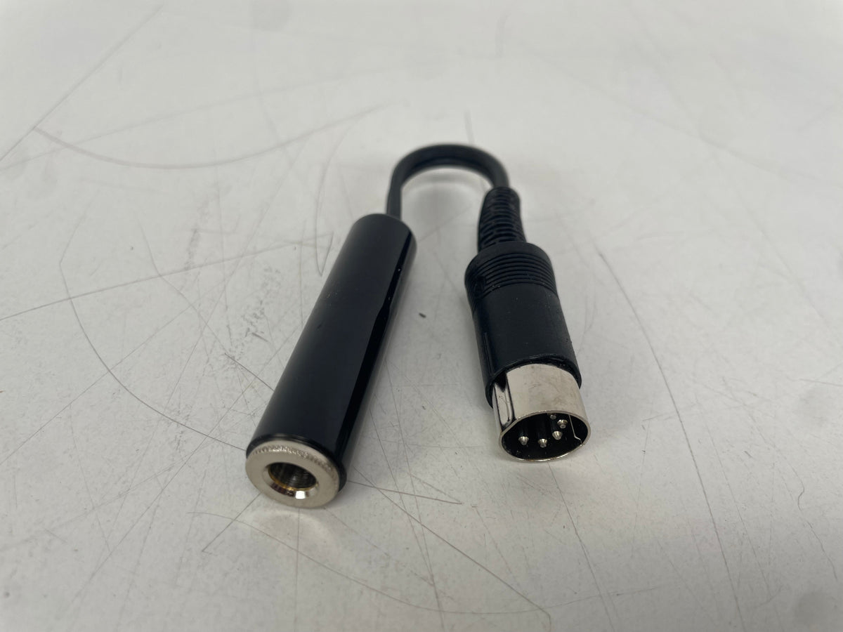 Techno Parts – 5-Pin DIN Male to 6.35mm Female Jack Adapter – New Old Stock