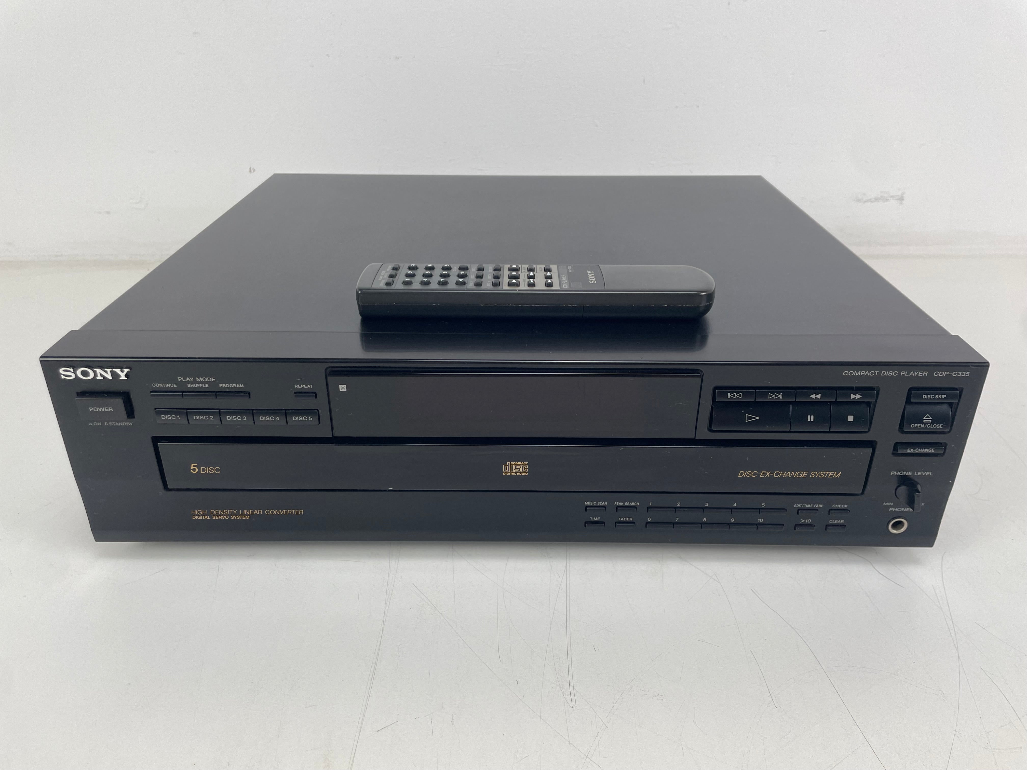 Sony - CDP-C335 - 5 Disc - Compact Disc Player - Inc. Remote - Fully Working (Rare)