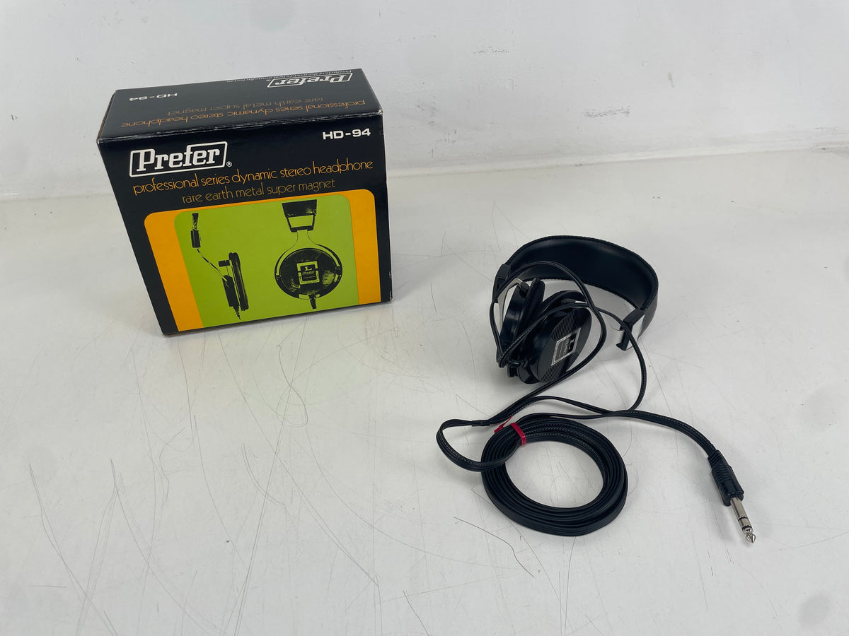 Prefer – HD-94 – Professional Dynamic Stereo Headphones – 6.35mm stereo jack – New Old Stock / Original Box