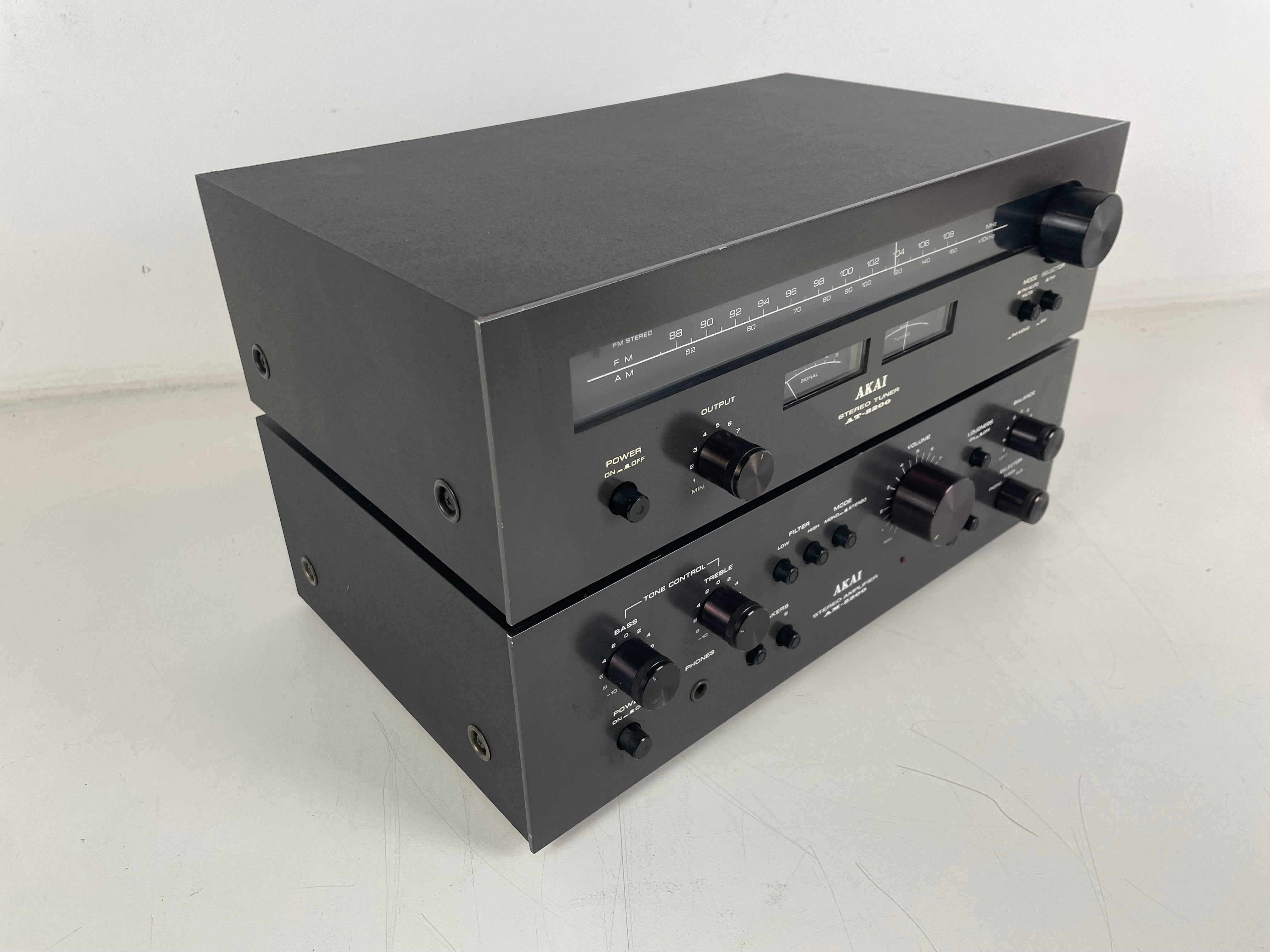 Akai - AT-2200/AM-2200 - Amplifier/Tuner Set - Serviced (Repaired/Cleaned)