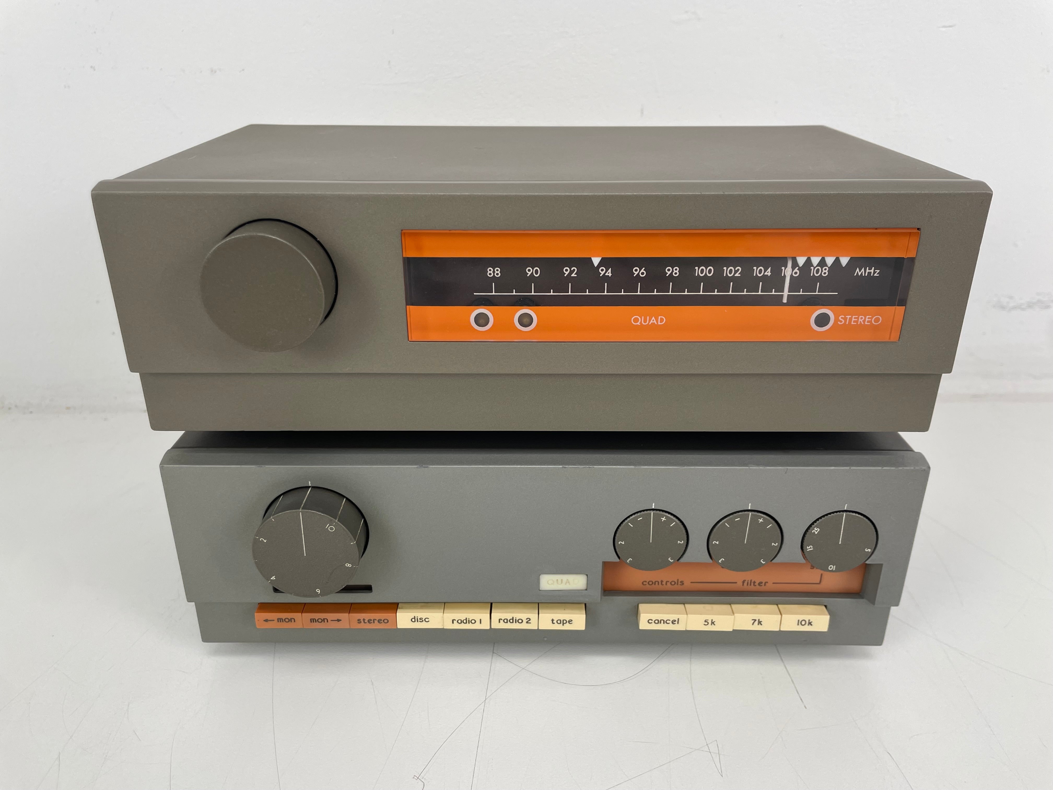 Quad 33 / FM3 / 303 – Pre-Amplifier, Power Amplifier & Tuner Set – Inc. Cables