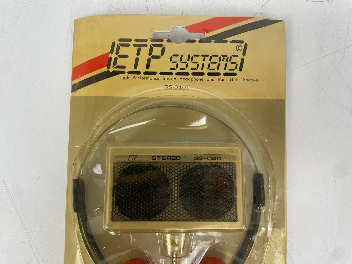 ETP Systems – GS-040T – Vintage Stereo Headphones & Mini Hi-Fi Speaker – New Old Stock