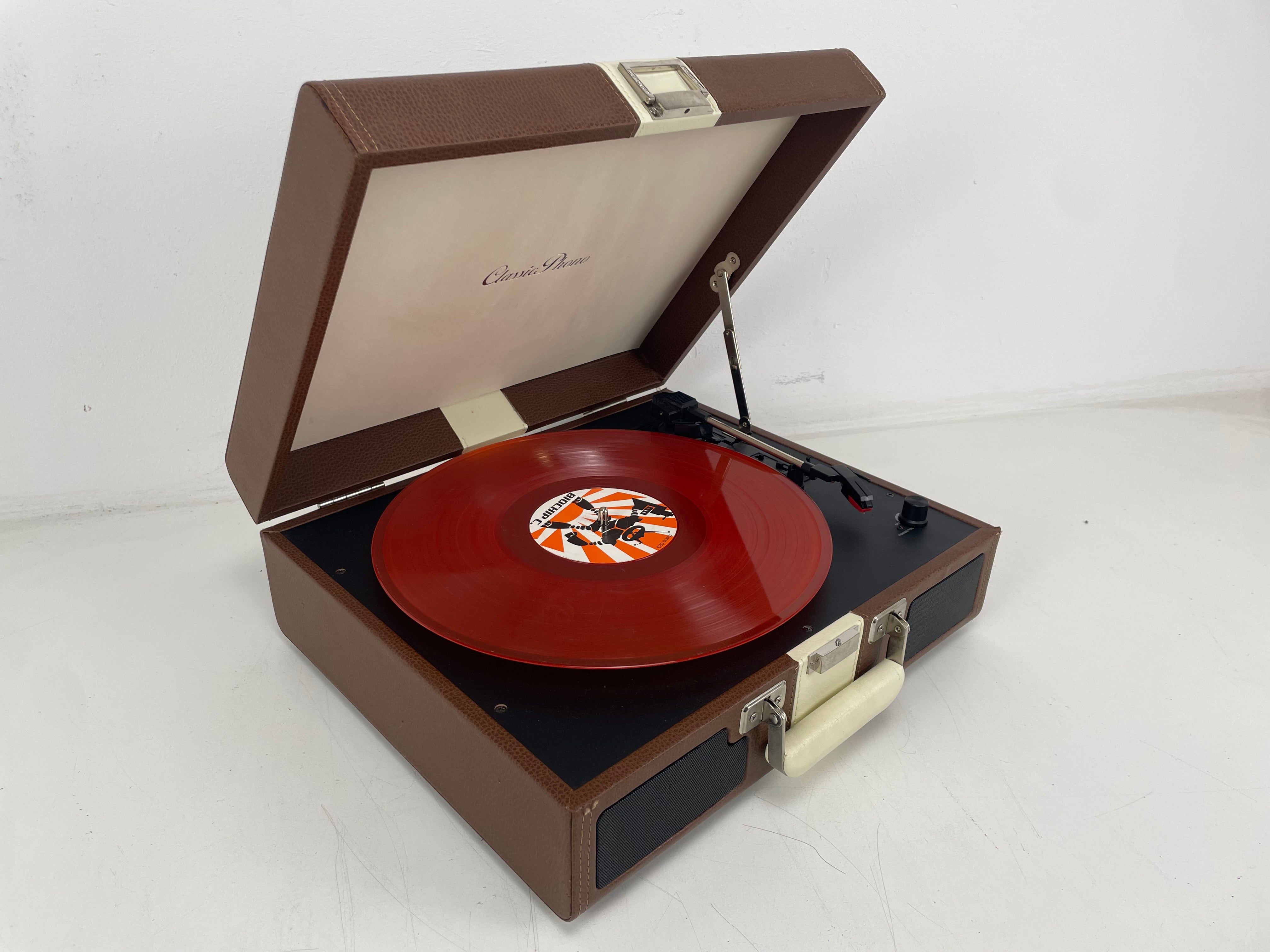 Classic Phono (Lenco) - TT-33 Brown - Portable Phono Suitcase - Speakers Built-In