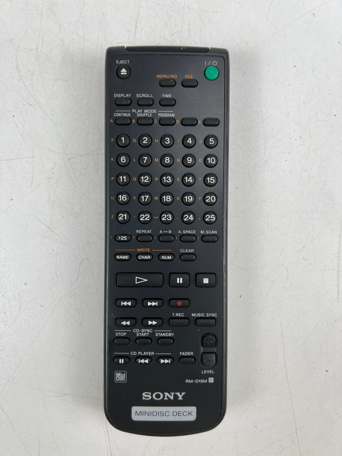 Sony RM-D15M - OEM - Remote Control- Minidisc - Deck