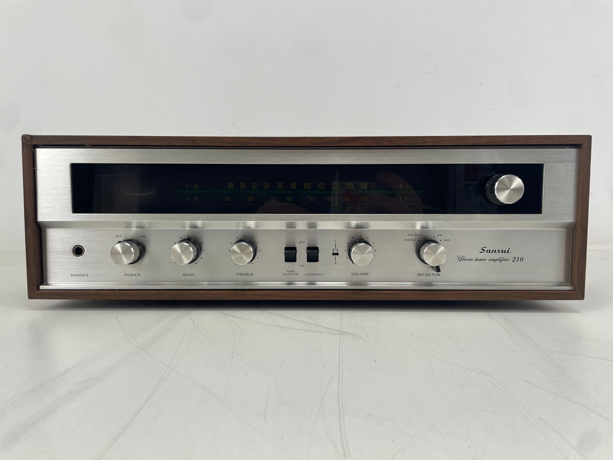 Sansui – 210 – Vintage Stereo Tuner Amplifier – Serviced (New Lamps/Cleaned)
