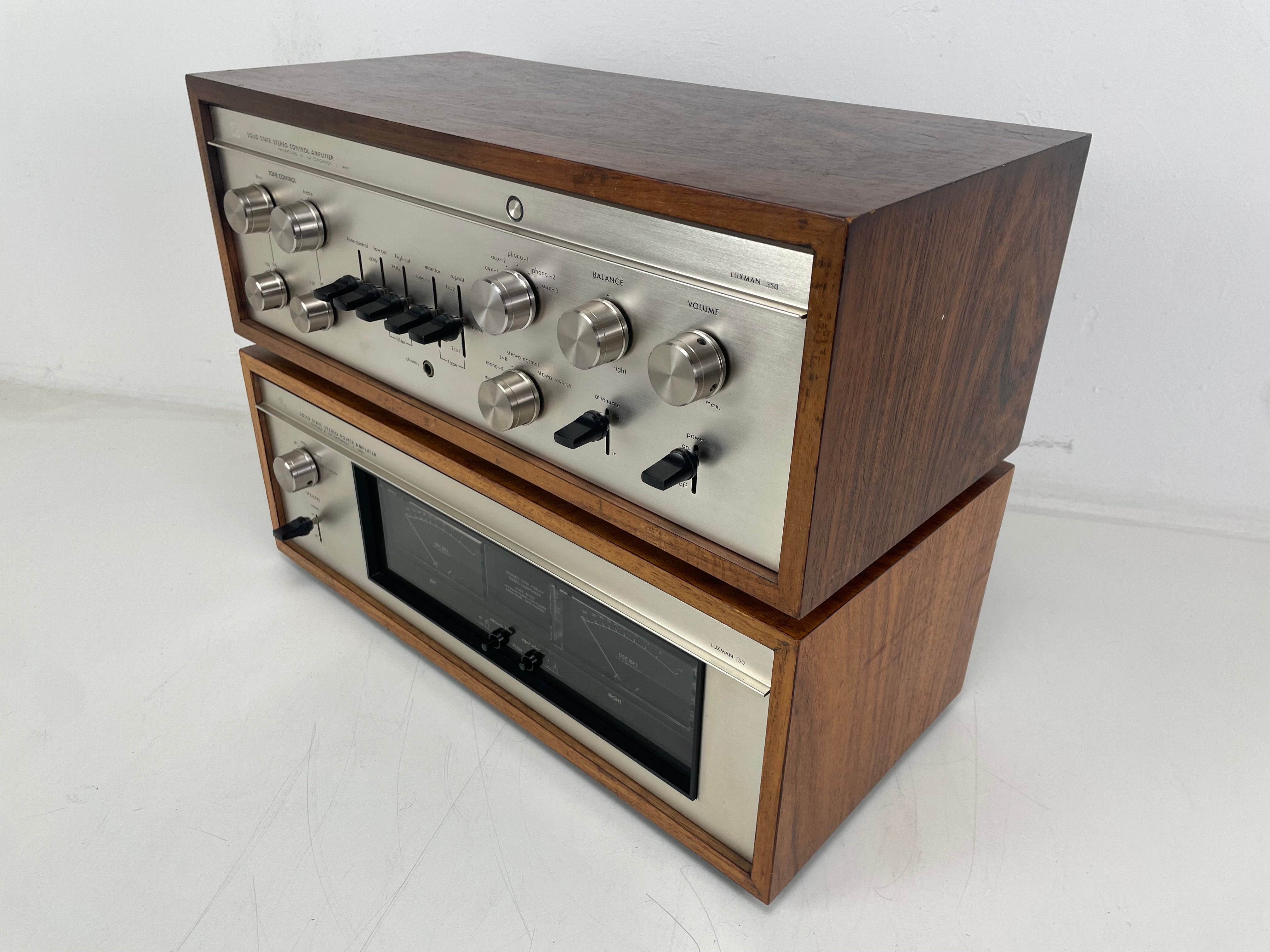 Luxman CL-350 & M-150 – Stereo Pre-Amplifier / Power Amplifier Set – Fully Recapped