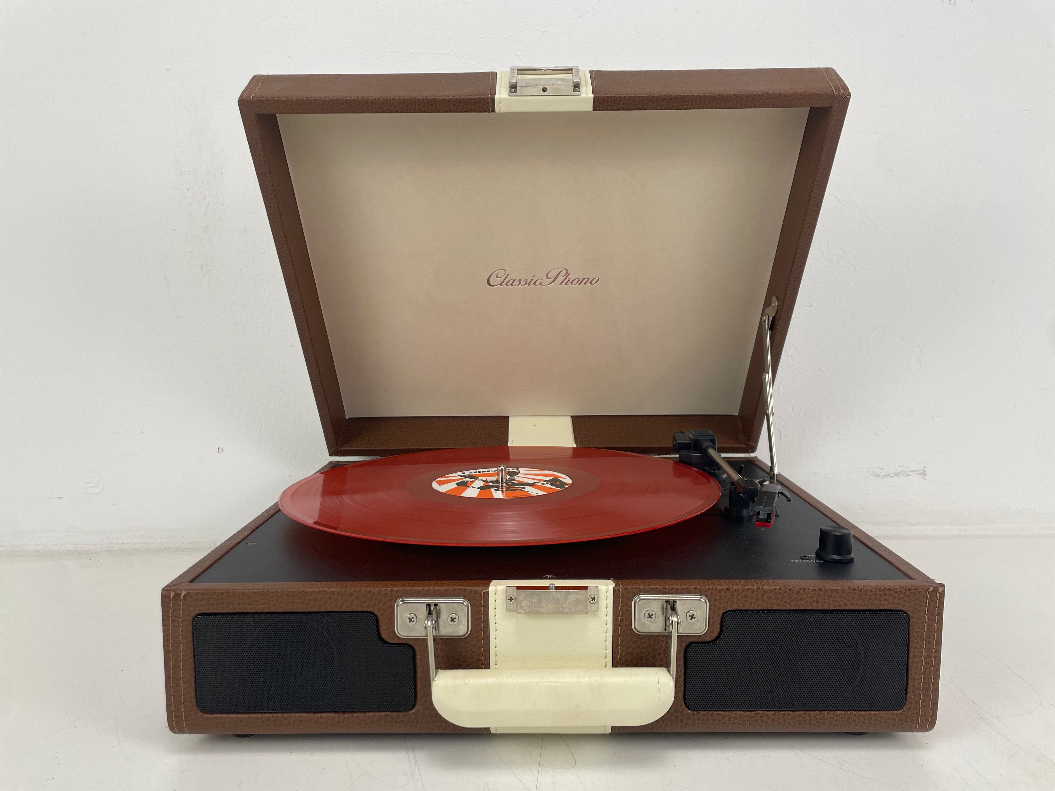 Classic Phono (Lenco) - TT-33 Brown - Portable Phono Suitcase - Speakers Built-In
