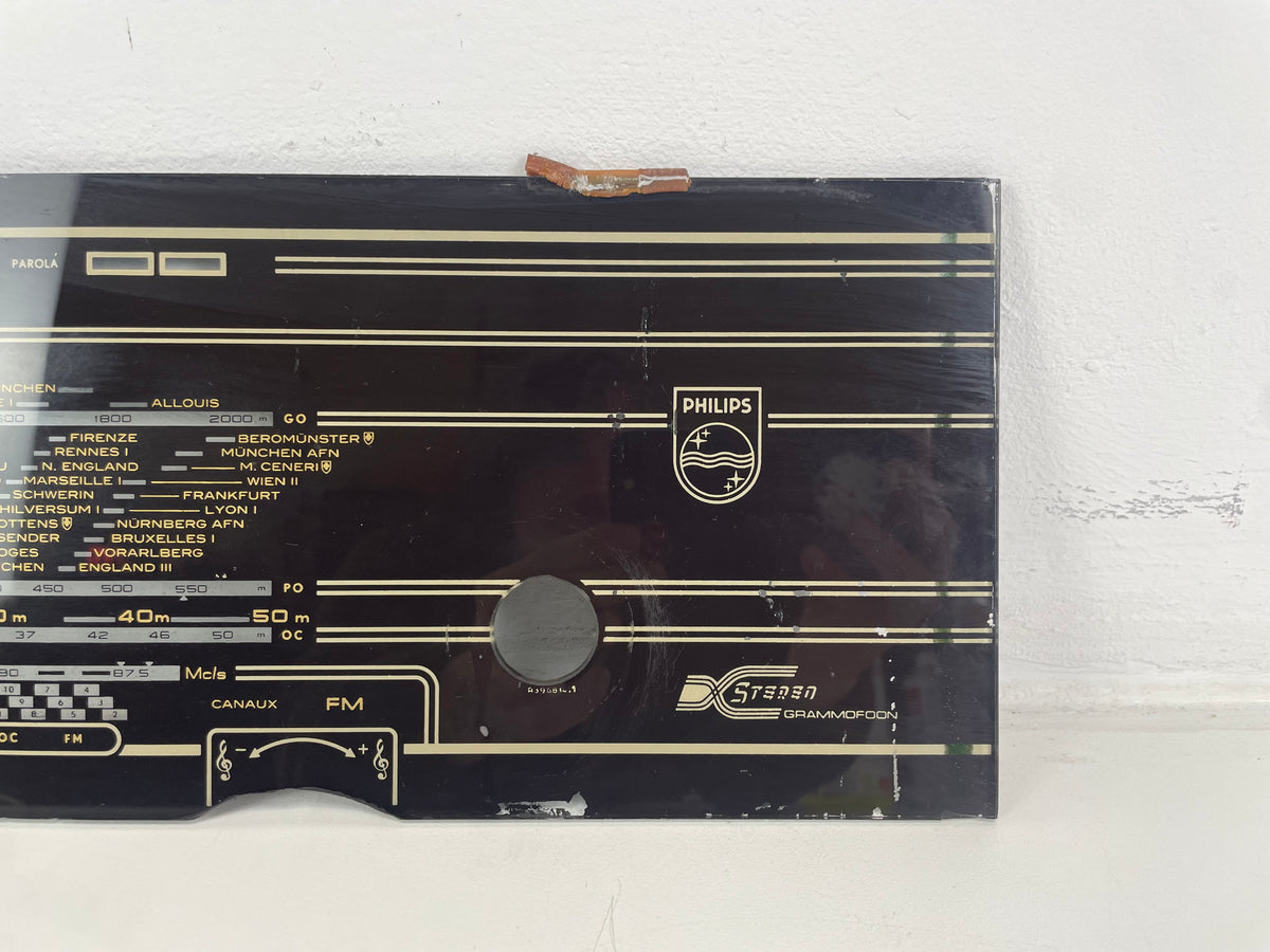 Philips – B6X04A – Original Scale Glass / Radio Dial Glass – Vintage Spare Part