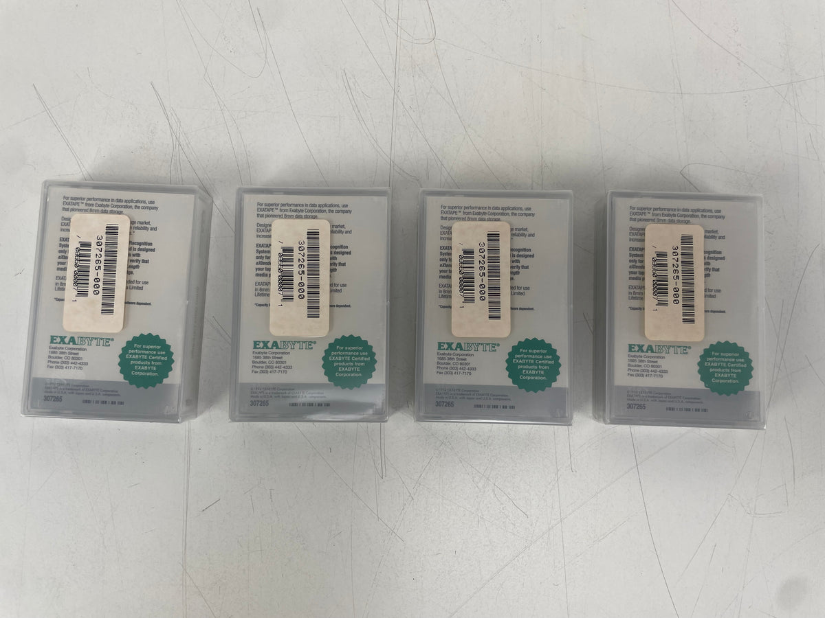 EXATAPE – 160m XL 8mm Data Cartridges – Lot of 4 – Original Cases & Box - NOS