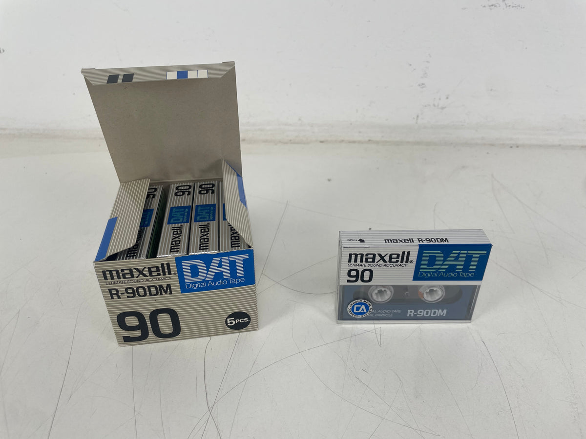 Maxell - R-90DM - Digital Audio Tape (DAT) - 90 Min - 5-Pack - Sealed - NOS