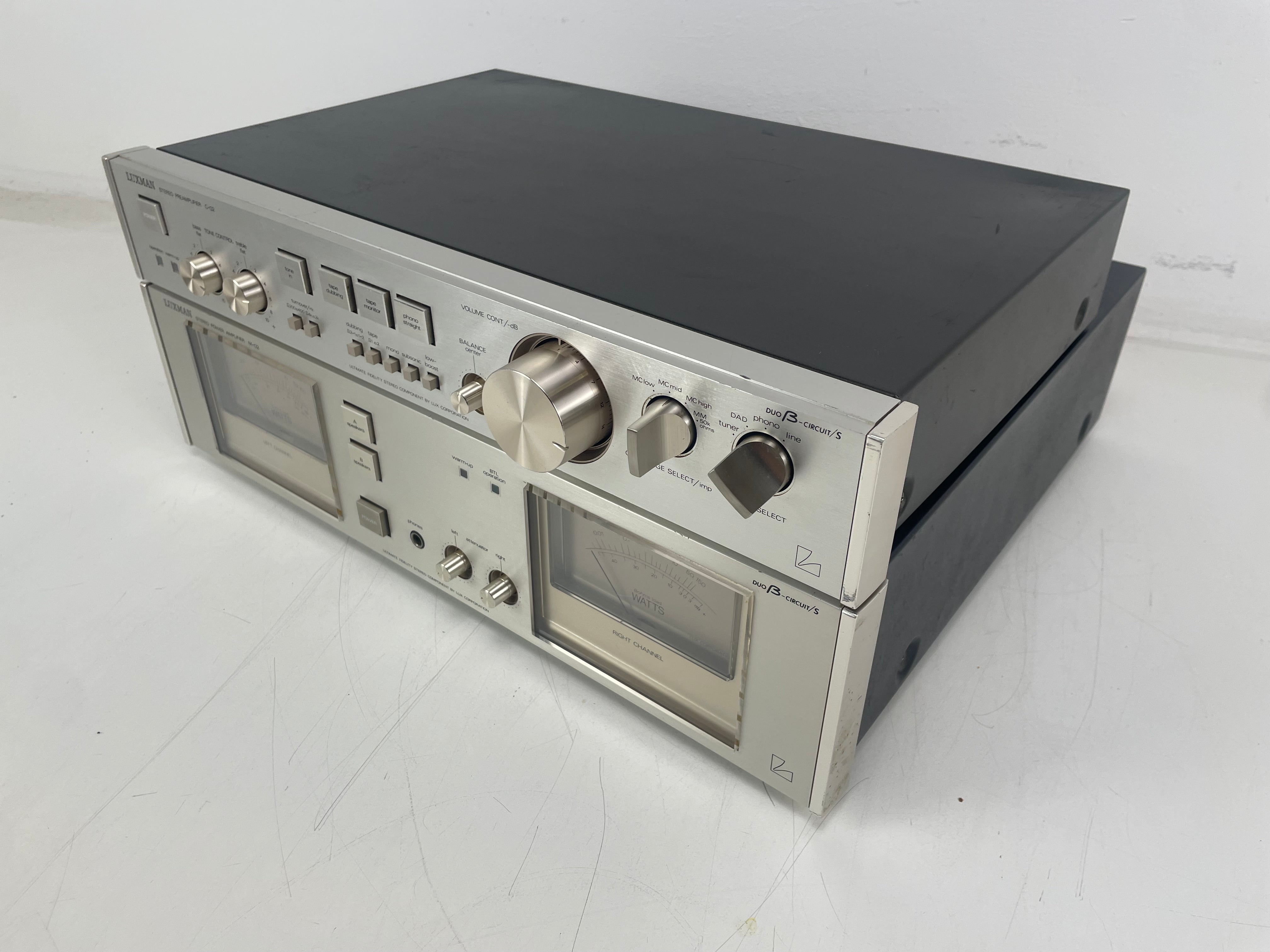 Luxman - C-02/M-02 - Power/Pre-Amplifier Set - Serviced (Repaired)