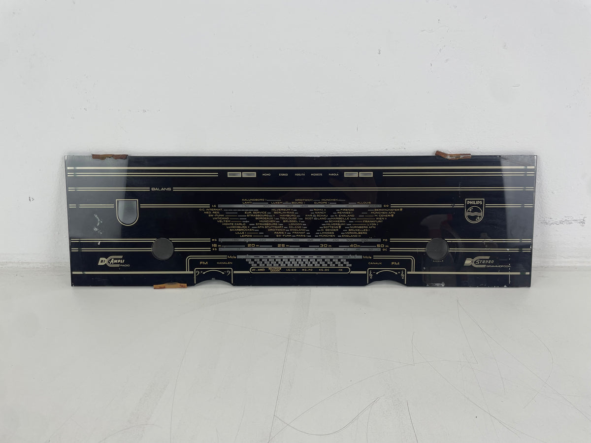 Philips – B6X04A – Original Scale Glass / Radio Dial Glass – Vintage Spare Part