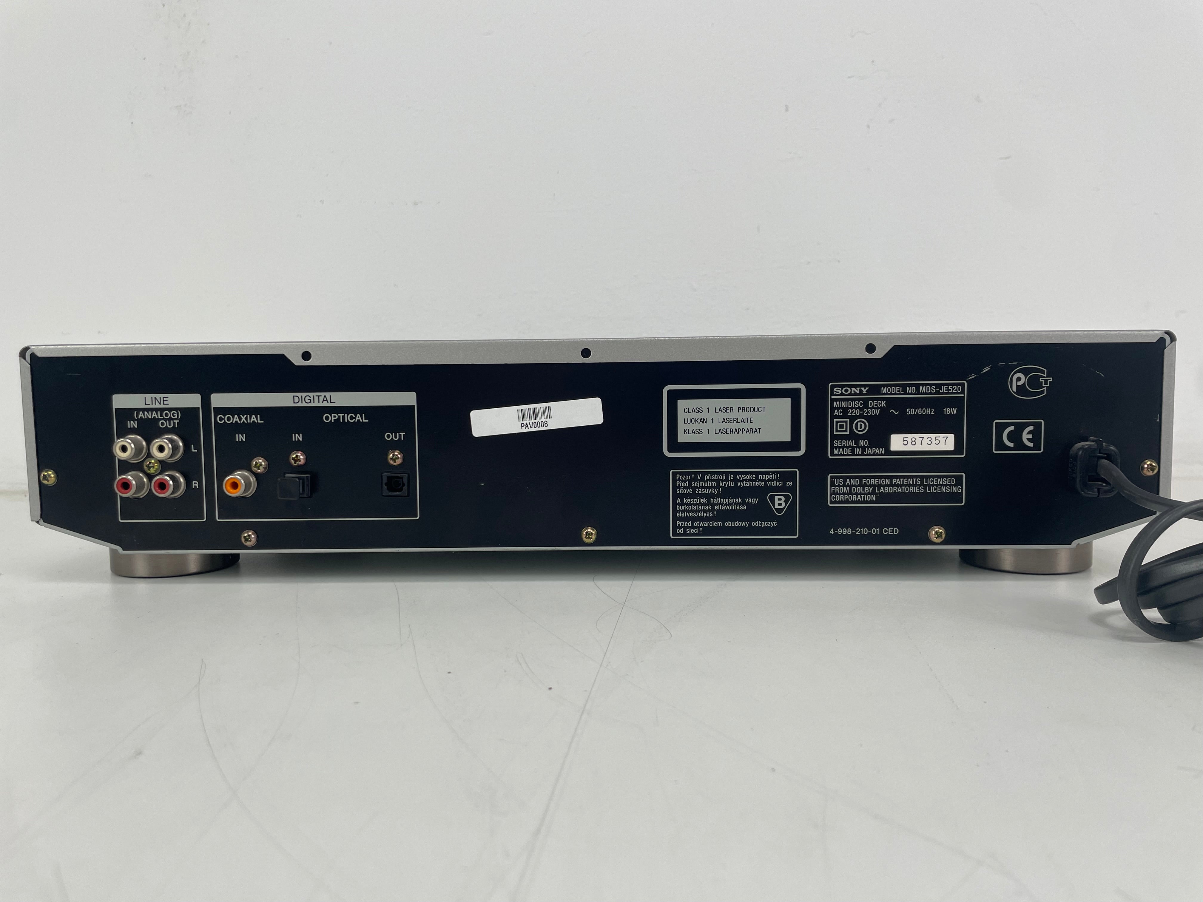 Sony - MDS-JE520 - MiniDisc Deck - Serviced (Repaired)
