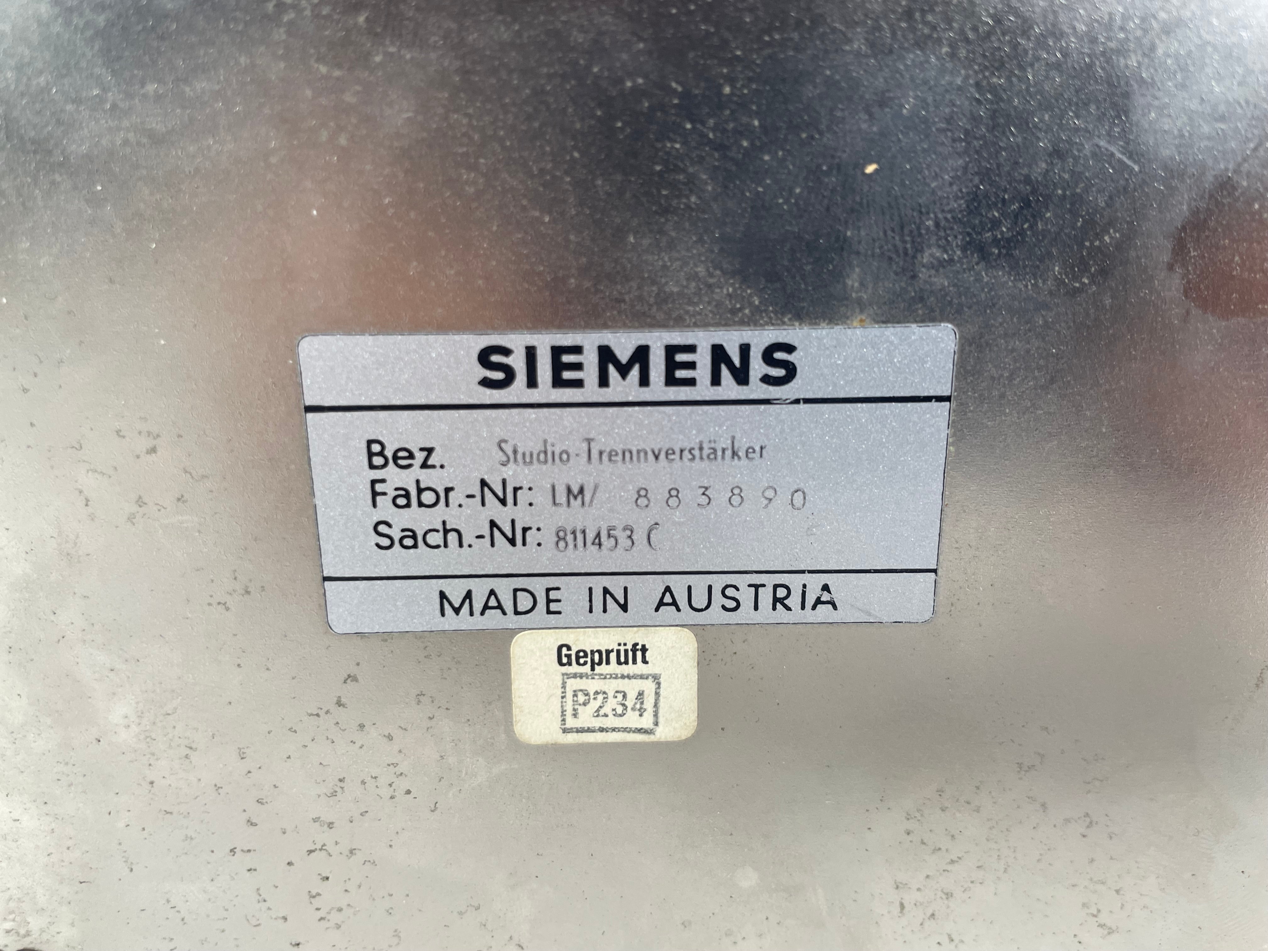 Siemens - WSW - IA 811435c  Studio Trennverstärker - With plugs (No.1)