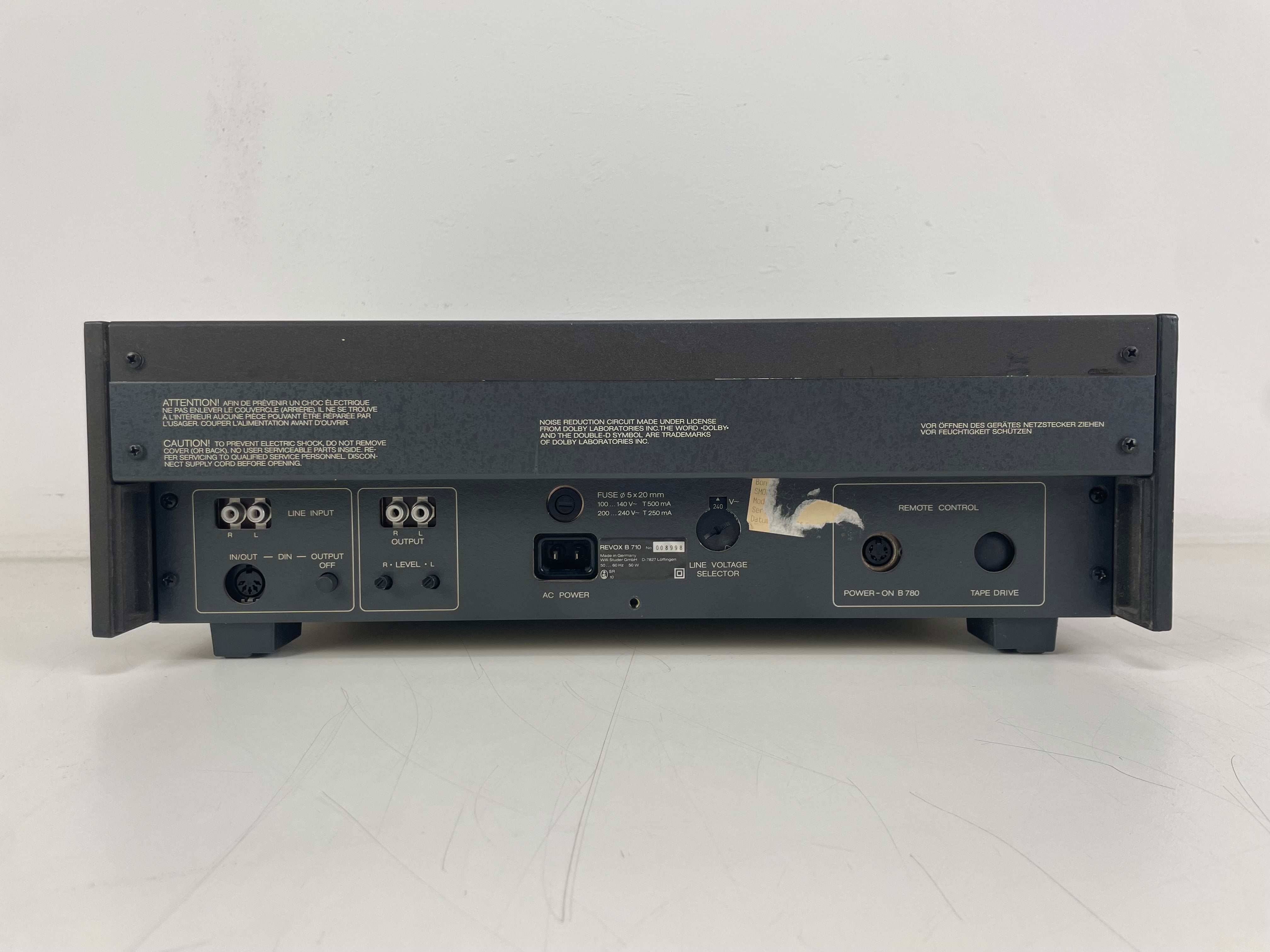 Studer Revox B710 microcomputergestuurd cassettedeck - Onderhoud uitgevoerd