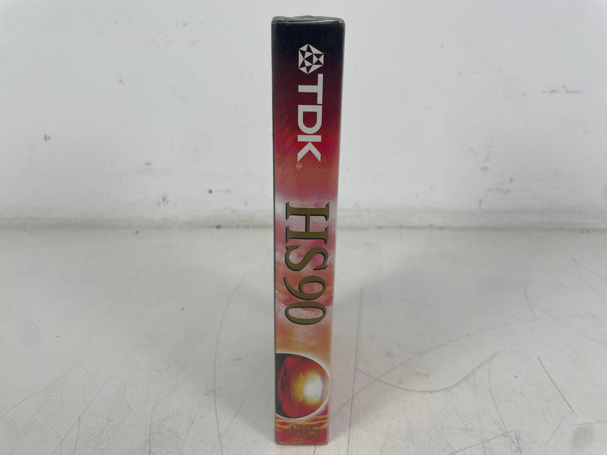 TDK HS90 VHS Video Cassette – E-90 – Factory Sealed NOS