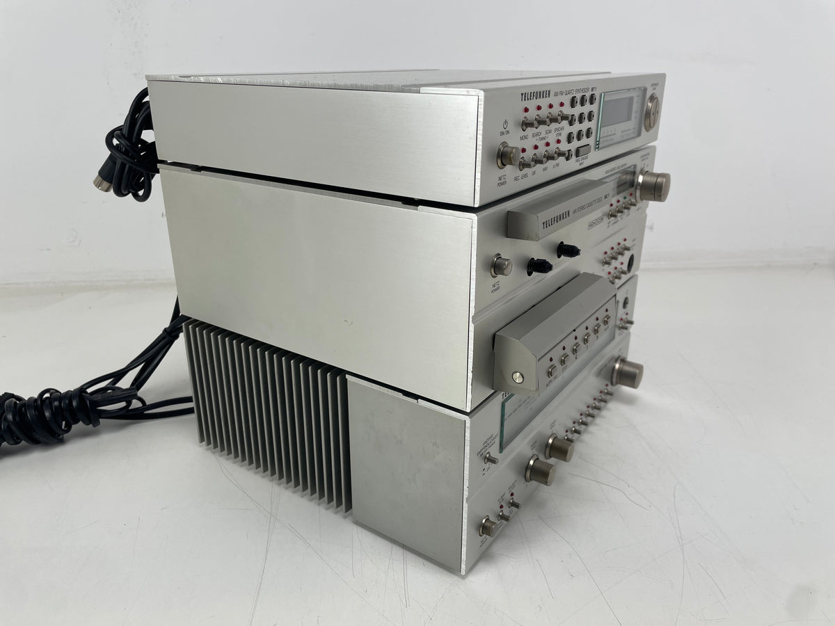 Telefunken M1 System – MA1 Amplifier / MT1 Quartz Tuner / MC1 Cassette Deck – Complete 3-Piece Set
