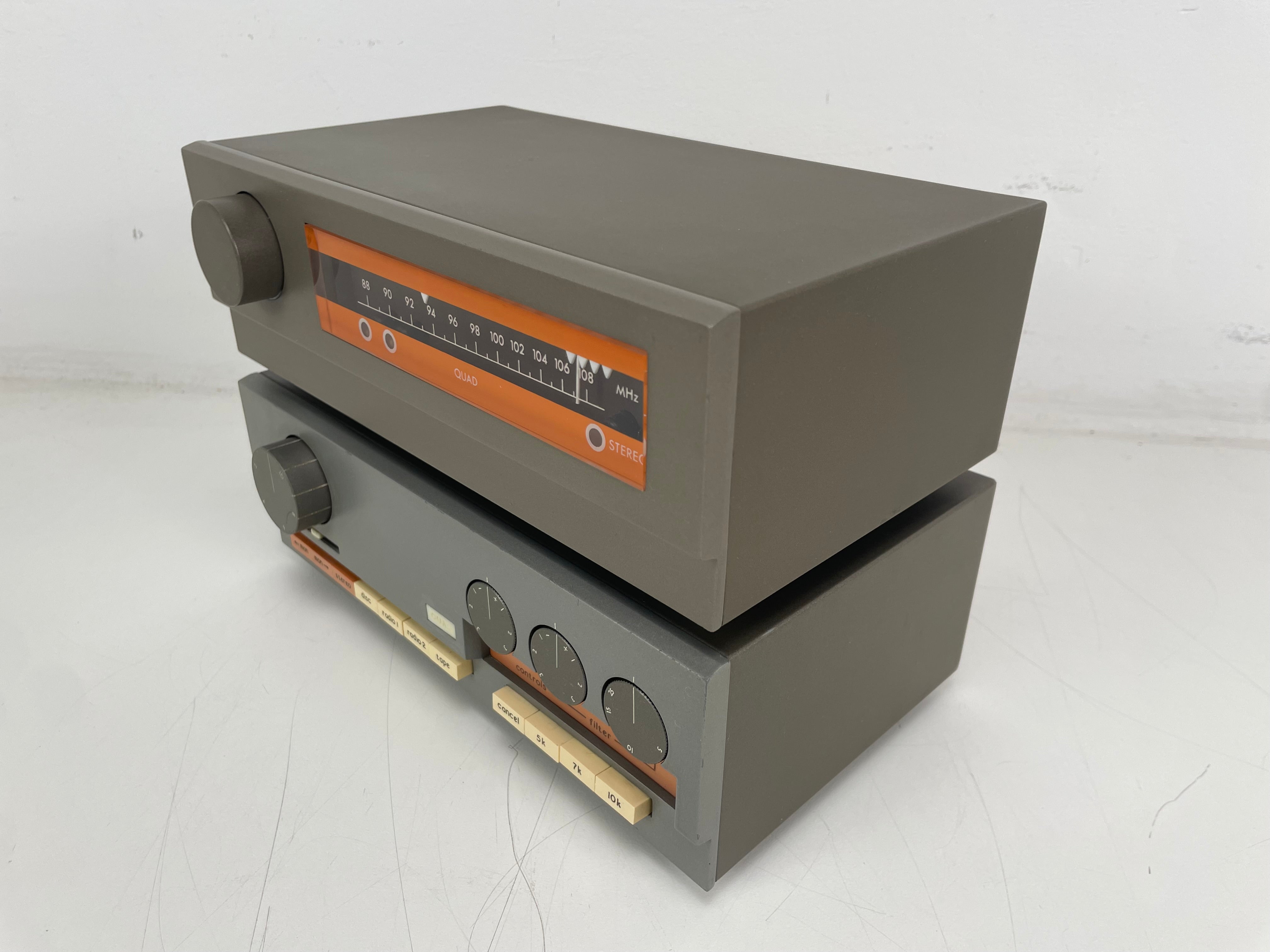 Quad 33 / FM3 / 303 – Pre-Amplifier, Power Amplifier & Tuner Set – Inc. Cables