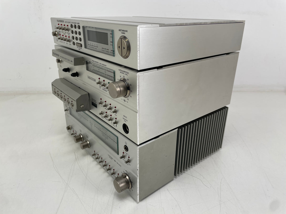 Telefunken M1 System – MA1 Amplifier / MT1 Quartz Tuner / MC1 Cassette Deck – Complete 3-Piece Set