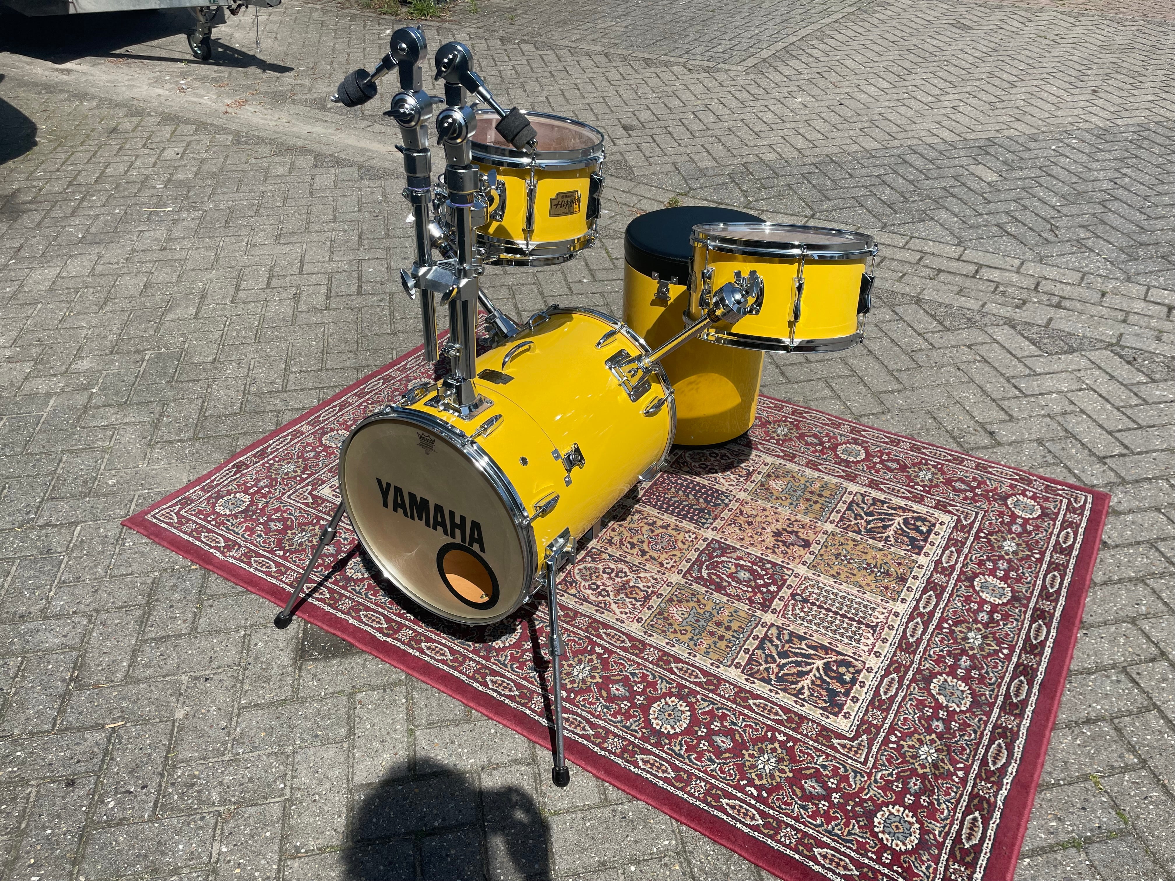 Yamaha - Hipgig MKI – Yellow Drum Kit – Vintage Rare Compact Drum Set - Inc. Cases