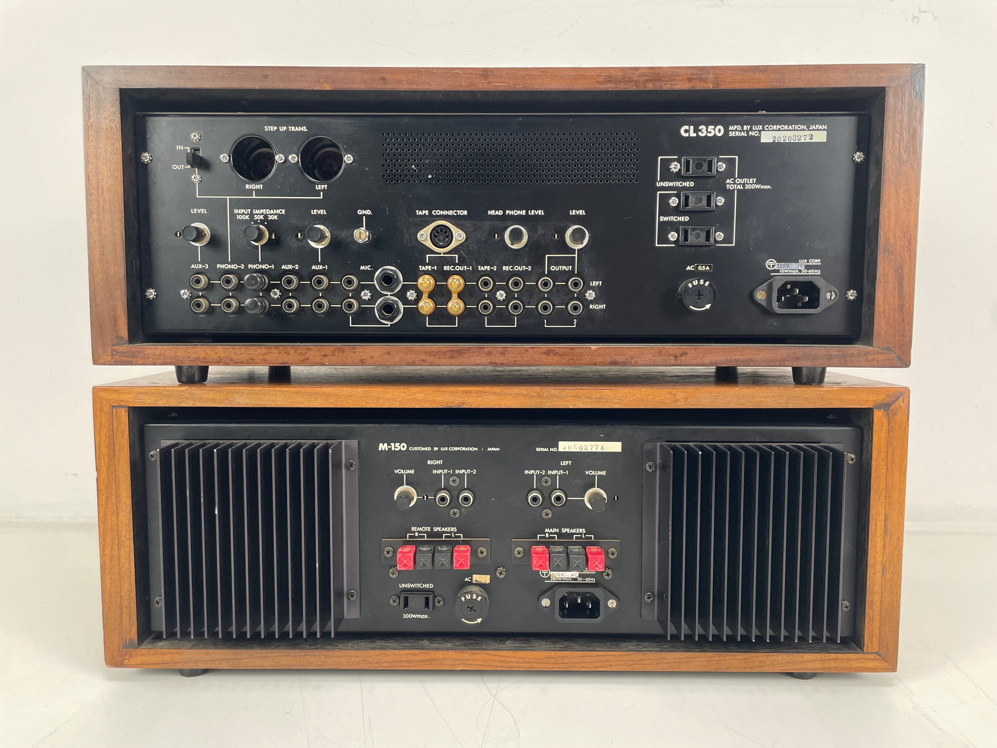 Luxman CL-350 & M-150 – Stereo Pre-Amplifier / Power Amplifier Set – Fully Recapped