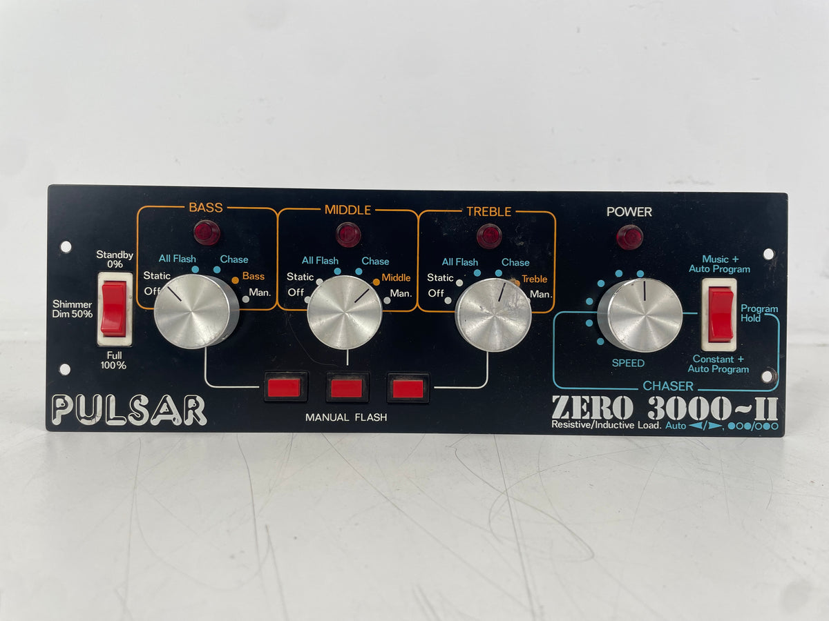Pulsar – Zero 3000-II – 3-Channel Sound-to-Light Controller / Chaser – Power Tested Only – As Is