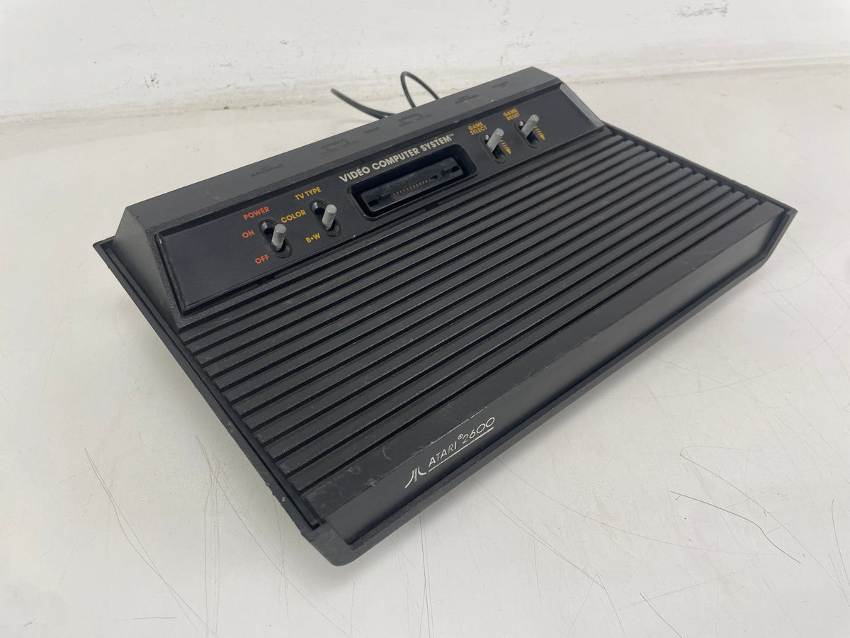 Atari 2600 – Video Computer System – 4-Switch Black Console – As-Is / Untested