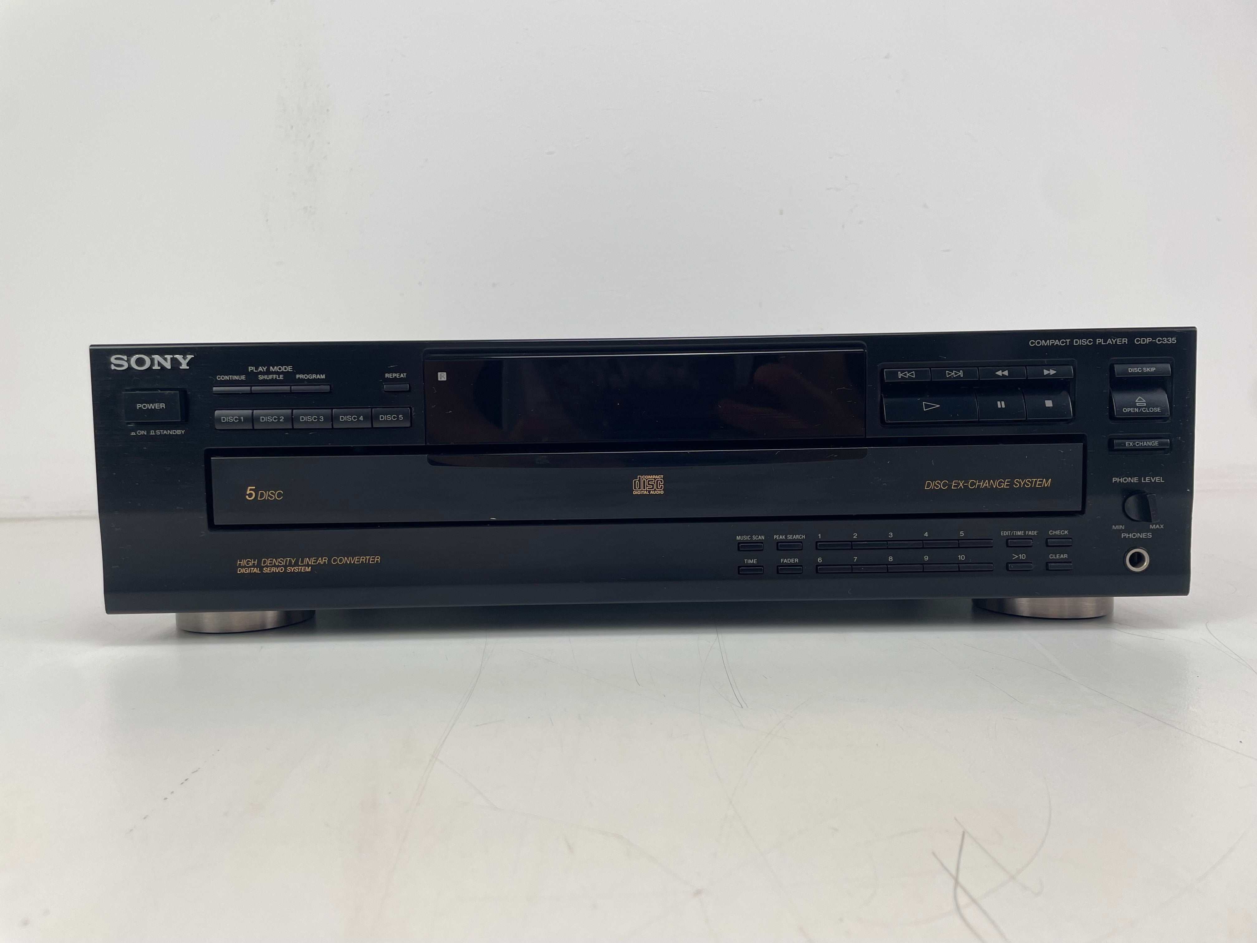 Sony - CDP-C335 - 5 Disc - Compact Disc Player - Inc. Remote - Fully Working (Rare)