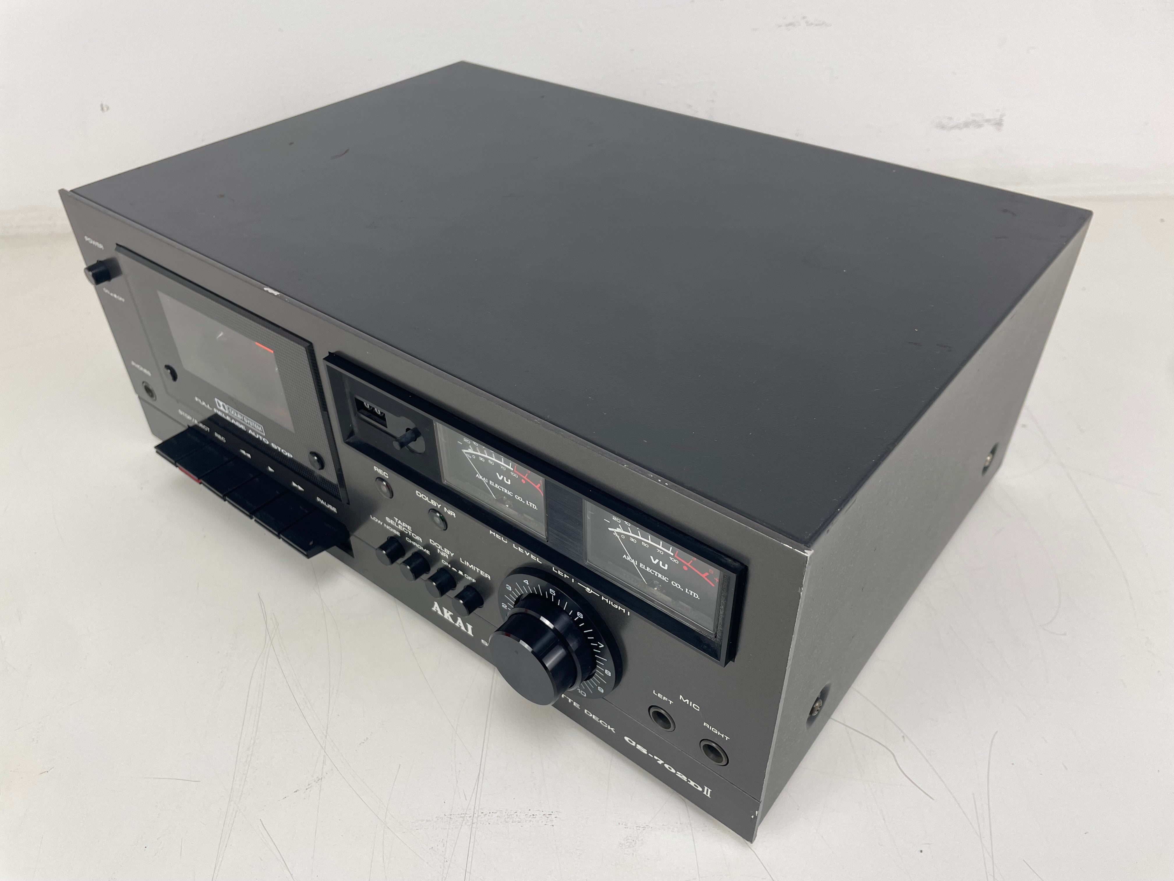 Akai - CD-702D II - Stereo Cassette Deck - 2-Head - Serviced (Cleaned)