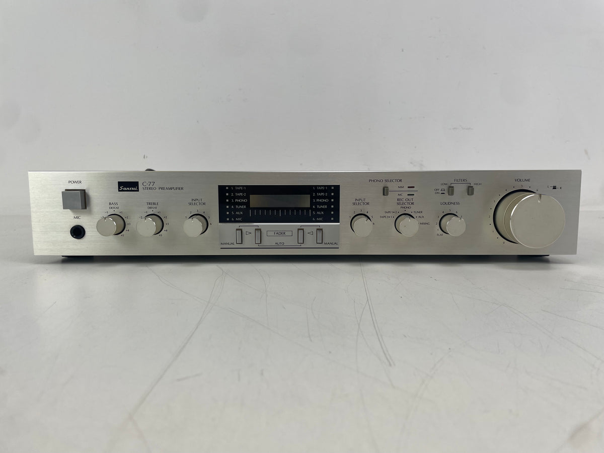 Sansui – C-77 – Stereo Preamplifier – Serviced (Repaired)