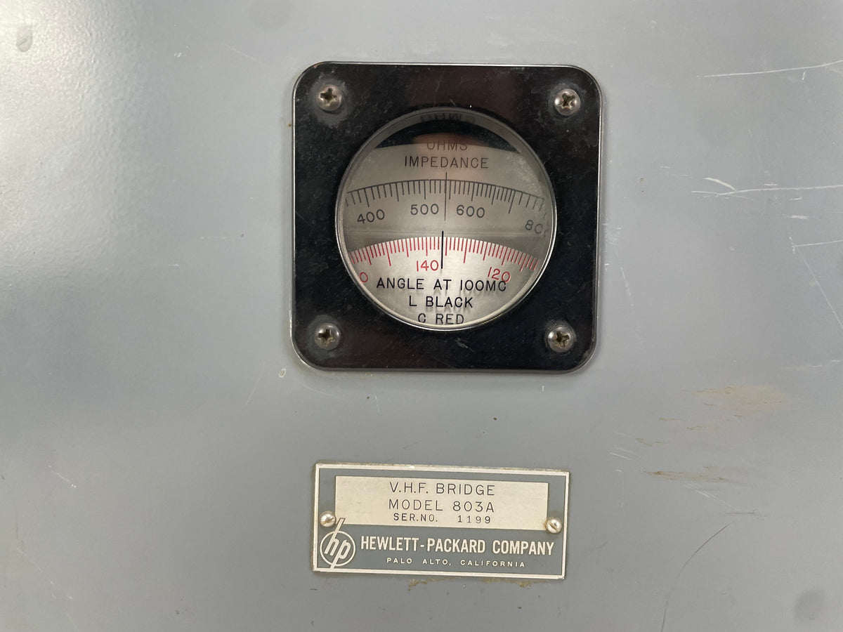 Hewlett-Packard – 803A – VHF Bridge – Vintage RF Laboratory Instrument – As-Is