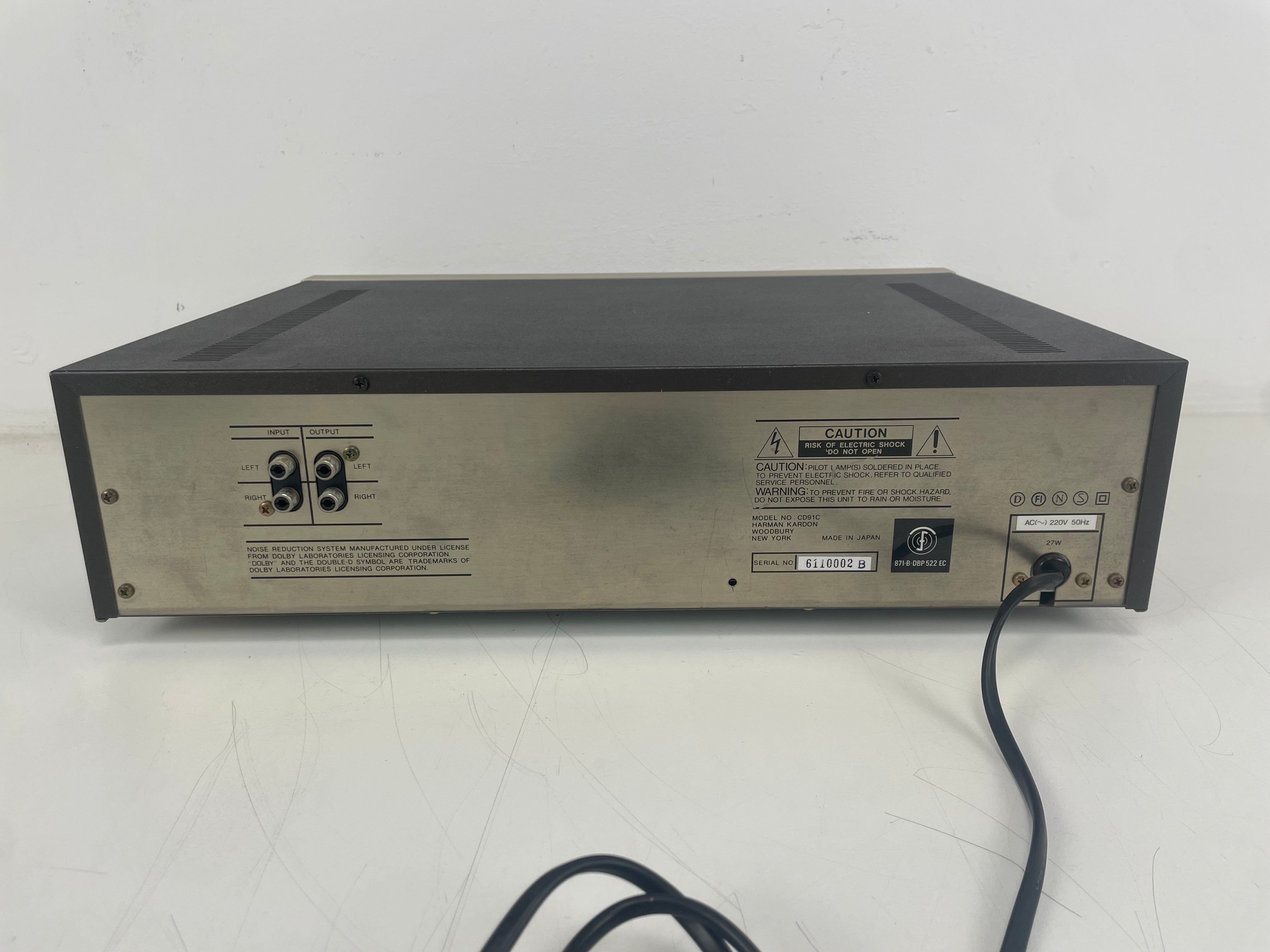 Harman/Kardon - CD91C - Linear Phase Cassette Deck - 2-Head
