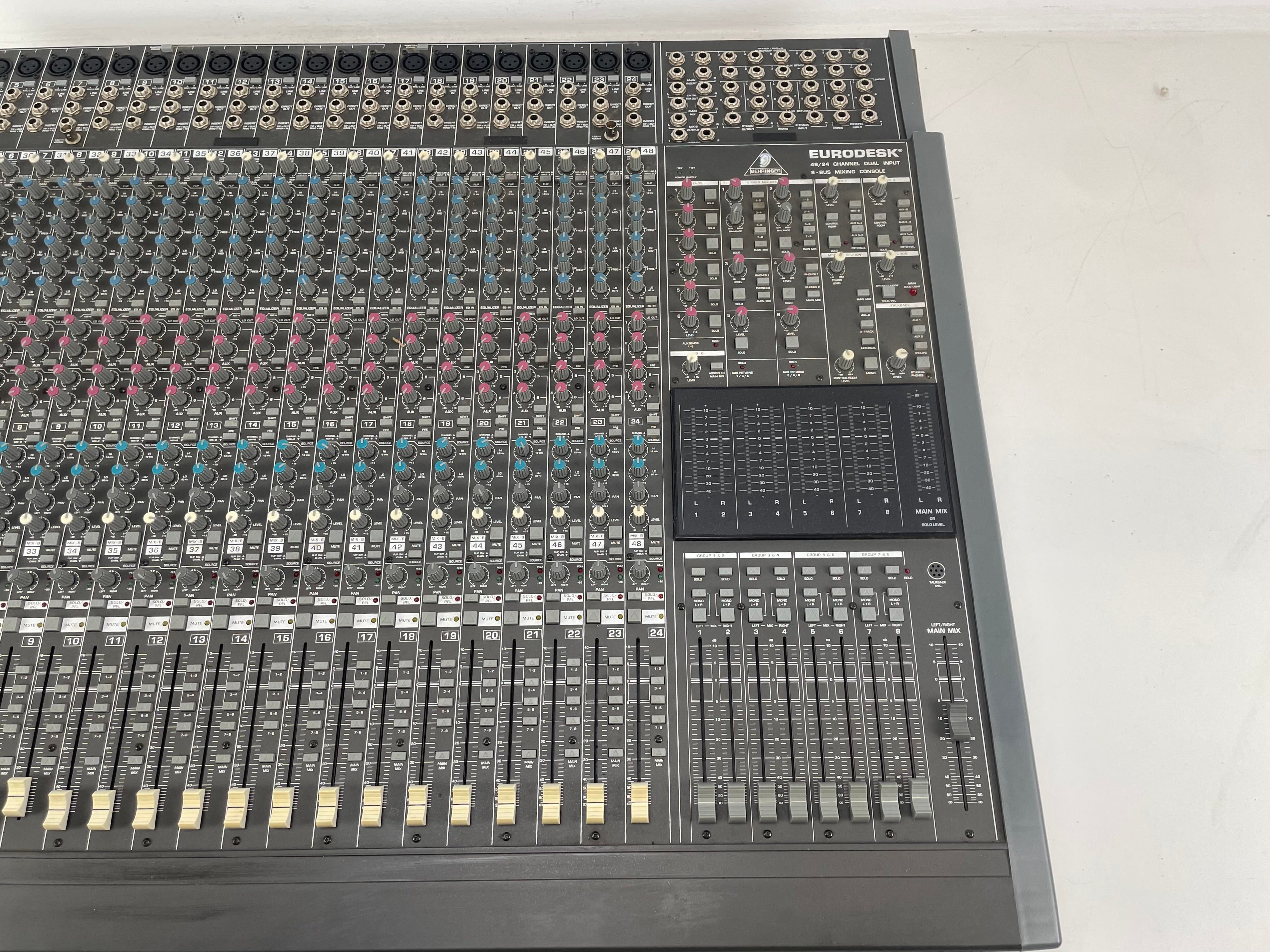 Behringer - MX8000 - Eurodesk -  48/24 Channel Mixer - Inc. PSU/Original Boxes - Needs Service
