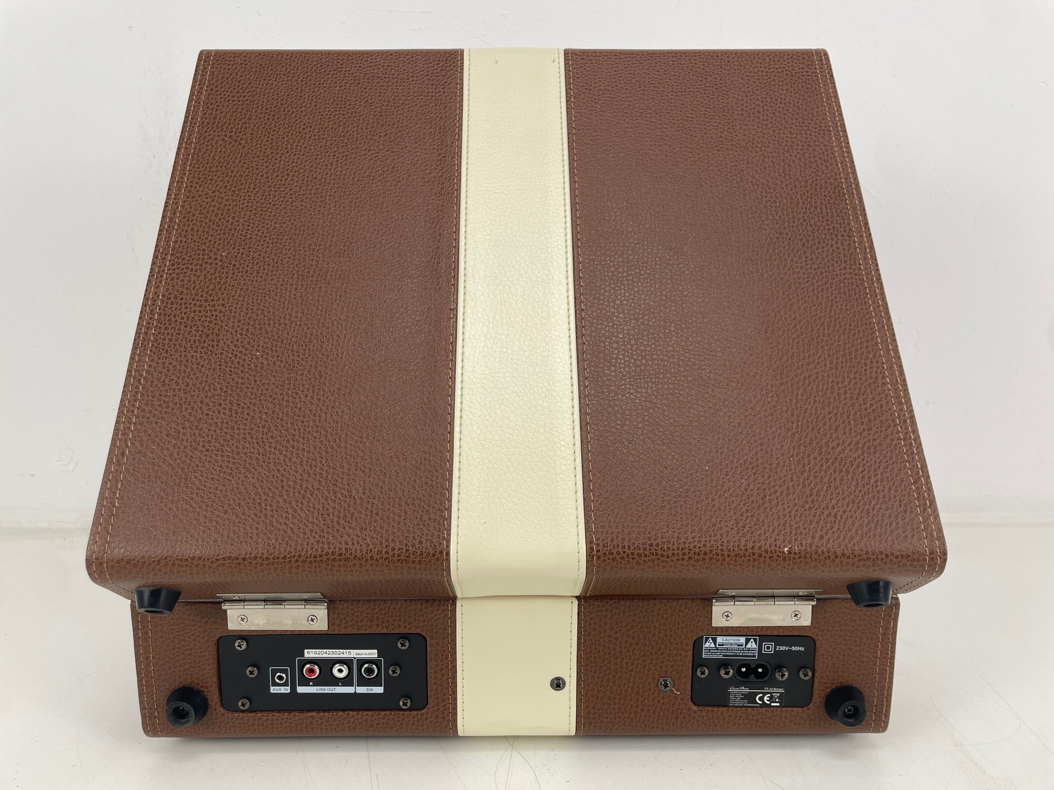 Classic Phono (Lenco) - TT-33 Brown - Portable Phono Suitcase - Speakers Built-In